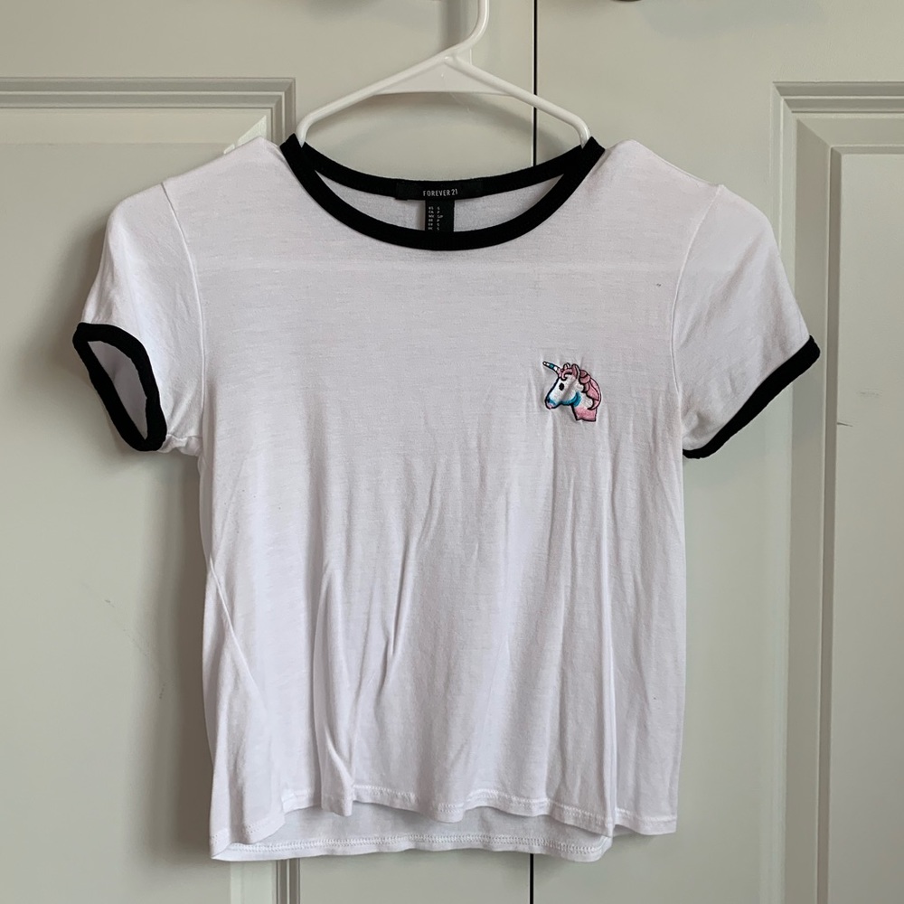 Forever 21 Cropped Graphic Tee